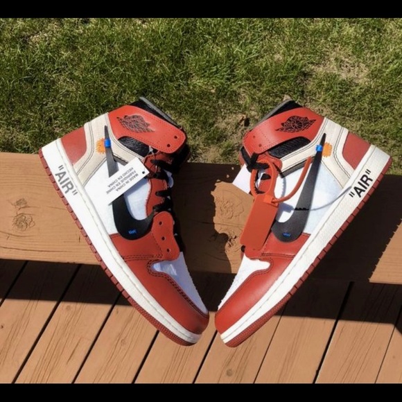 AIR JORDAN 1 OFF WHITE VIRGIL ABLOH WHITE RED😍 - Picture 2 of 4